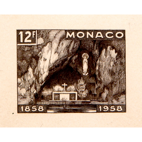 Timbre de 12 F, Monaco